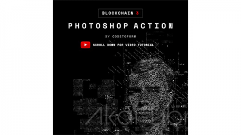 PS动作-区块链Blockchain 3 Photoshop Action