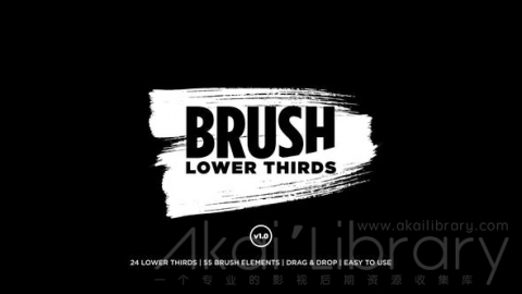 AE模板 笔刷标题 Brush Lower Thirds