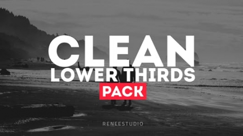 AE模板 时尚标题 Clean Lower Thirds Pack