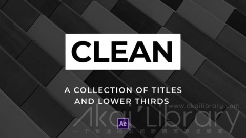 AE模板 时尚标题 Clean Titles and Lower Thirds