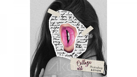 PS动作 拼贴艺术Collage Art Photoshop Action