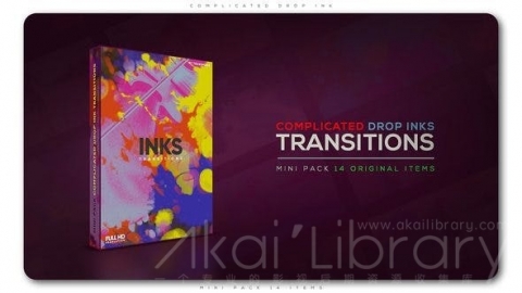 AE模板 复杂滴墨过渡包 Complicated Drop Ink Transition Pack