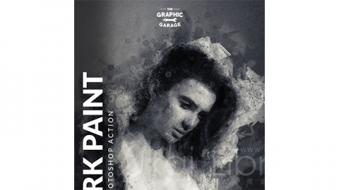 PS动作-深色油漆Dark Paint Photoshop Action