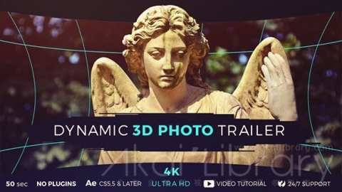 AE模板 动态3D照片预告片 Dynamic 3D Photo Trailer