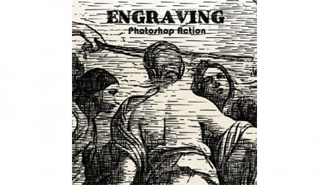 PS动作-雕刻Engraving Photoshop Action