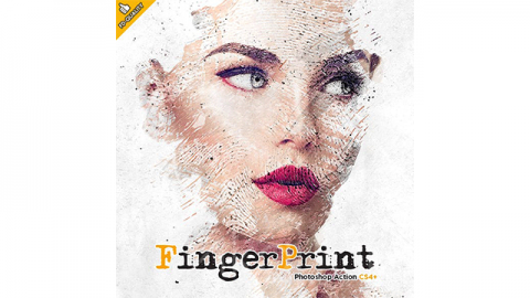 PS动作-指纹Fingerprint CS4+ Photoshop Action