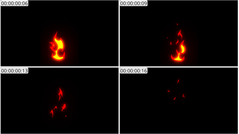 AE模板 卡通手绘火元素 Cartoon Fire Elements | After Effects 02