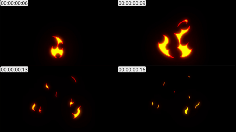 AE模板 卡通手绘火元素 Cartoon Fire Elements | After Effects 06