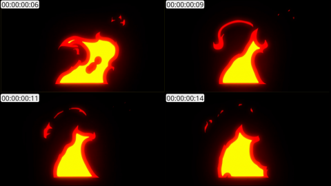 AE模板 卡通手绘火元素 Cartoon Fire Elements | After Effects 09