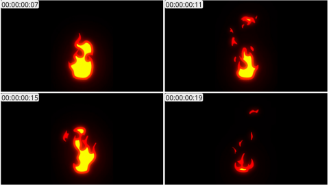 AE模板 卡通手绘火元素 Cartoon Fire Elements | After Effects 10