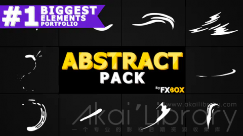 AE模板 手绘线条元素 Flash FX Abstract Shapes | After Effects