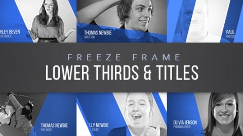 AE模板 公司员工介绍 Freeze Frame Corporate Lower Thirds