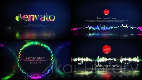 AE模板 故障音乐可视化工具 Glitch Music Visualizer