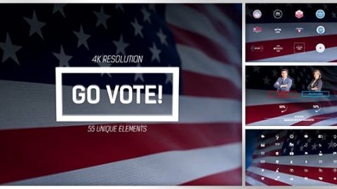 AE模板 竞选投票 Go Vote