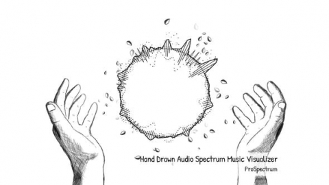 AE模板 手绘音频光谱音乐可视化器 Hand Drawn Audio Spectrum Music Visualizer