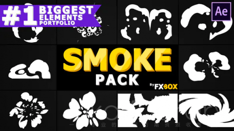 AE模板 手绘卡通烟雾 Hand Drawn Cartoon Smoke | After Effects