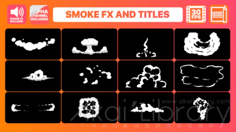 AE模板 手绘烟雾和标题 Hand Drawn Smoke FX and Titles