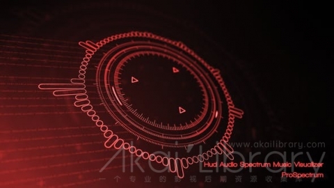 AE模板 音频频谱音乐可视化器 Hud Audio Spectrum Music Visualizer