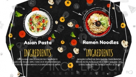 AE模板 食谱菜单幻灯片 Recipes Menu Slideshow