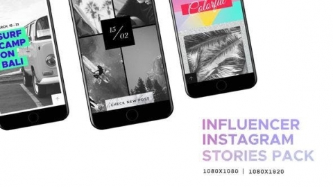 AE模板 社交媒体Instagram故事包 Influencer  Social Media   Instagram Stories Pack
