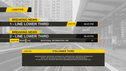 AE模板 栏目标题 Lower Third Black