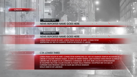 AE模板 栏目标题 Lower Third News 5
