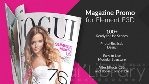 AE模板 杂志宣传片 Magazine Promo for Element 3D