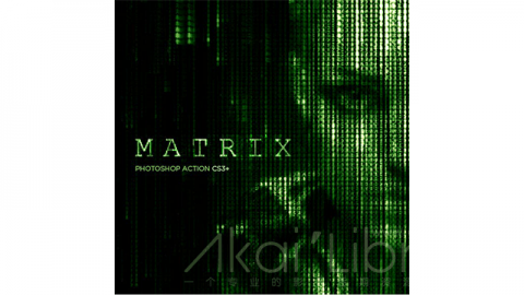 PS动作-矩阵代码Matrix Code CS3+ Photoshop Action