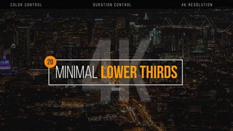 AE模板 栏目标题 Minimal Lower Thirds