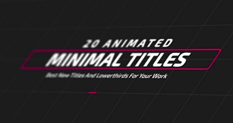 AE模板 科技标题 Minimal TItles and Lowerthirds
