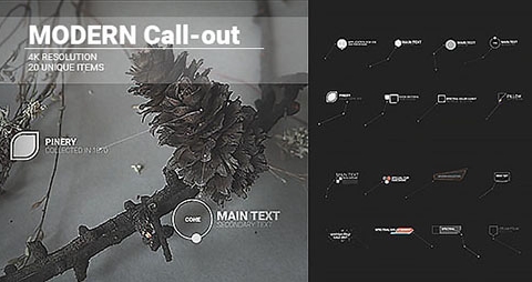 AE模板 呼出信息 Modern HUD Call outs UI Placeholders Digital Interface Placeholders Futuristic Simple elements