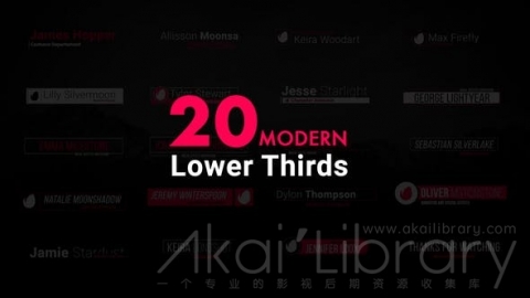 AE模板/PR基本图形预设：时尚标题 Modern Lower Third