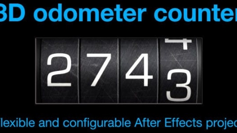 AE模板 里程表号码计数器 Odometer number counter