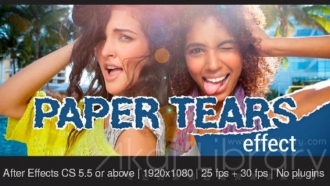 AE模板 撕纸效果 Paper Tears