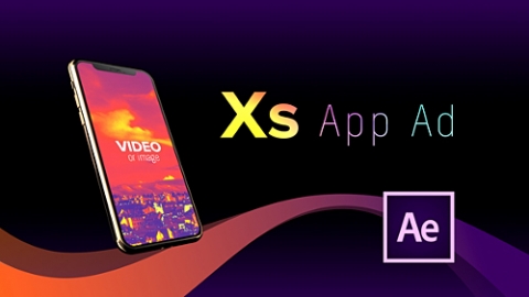 AE模板 应用程序广告 Phone Xs App Ad
