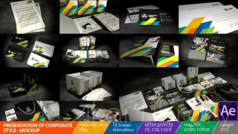 AE模板 企业风格展示 模型 Presentation of Corporate Style   Mockup