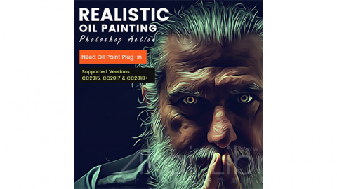 PS动作-写实油画动作Realistic Oil Painting Action