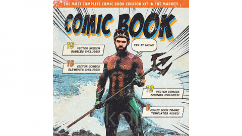 PS动作-复古漫画书Retro Comic Book Photoshop Action Kit
