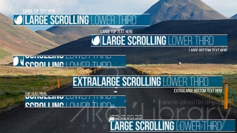 AE模板 时尚标题 Scrolling Lower Third
