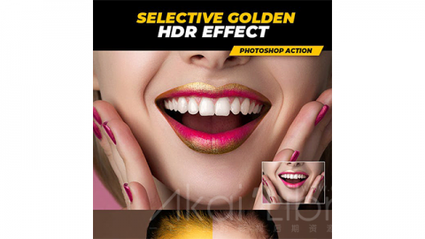 PS动作 选择性黄金HDR效应Selective Golden HDR Effect   Photoshop Action