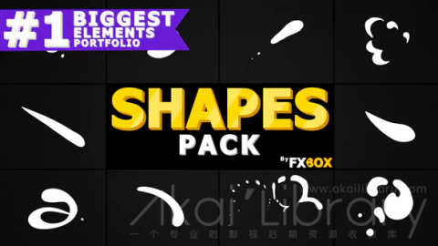 AE模板 手绘形状线条元素 Shape Elements | After Effects