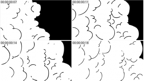 AE模板 卡通烟雾元素 Cartoon Smoke Elements Pack 04