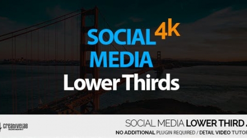 AE模板 社交标题 Social Media Lower Thirds 4K