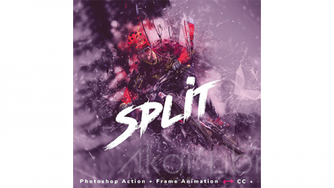 PS动作 拆分Split Photoshop Action + Animation