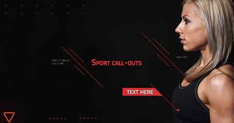 AE模板 呼出信息 Sports call outs