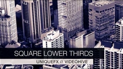 AE模板 栏目标题 Square Lower Thirds