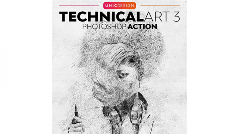 PS动作-素描TechnicalArt 3 Photoshop Action 2