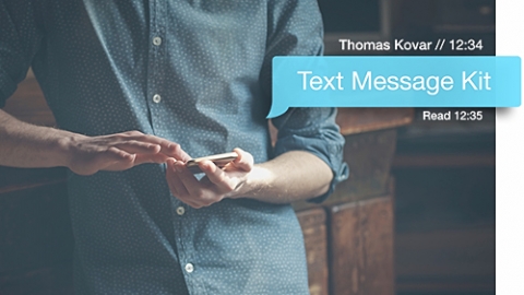 AE模板 短信聊天通知元素 Text Message Kit