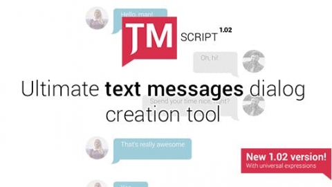 AE模板 短信聊天通知元素 Text Messages Ultimate Kit TMScript 1.02
