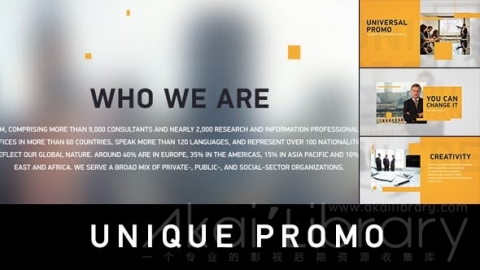 AE模板 独特的促销企业演示 Unique Promo v1  Corporate Presentation